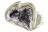 Purple Amethyst Geode With Polished Face - Uruguay #199751-2